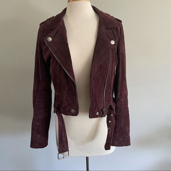 100% Leather Suede Moto Jacket - Blank NYC - Medium - Picture 15 of 16